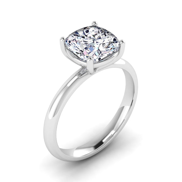 Elyra ring in 14K yellow gold, cushion-cut lab-grown diamond — Apekani Diamonds