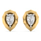 Evalis earrings in 14K yellow gold, pear-shaped lab-grown diamond — Apekani Diamonds