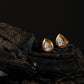 Evalis earrings in 14K yellow gold, pear-shaped lab-grown diamond (view 2) — Apekani Diamonds