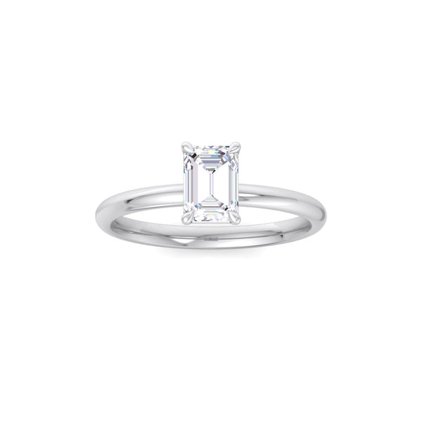 Felisse ring in 14K yellow gold, emerald-cut lab-grown diamond — Apekani Diamonds