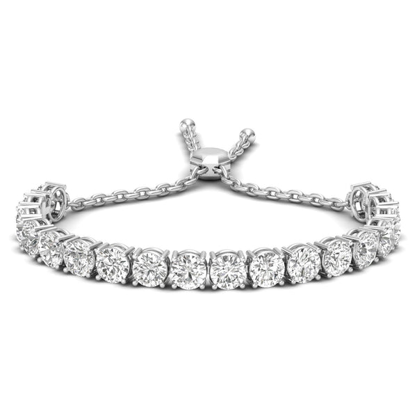 Florien bracelet in 14K white gold, round brilliant lab-grown diamond — Apekani Diamonds