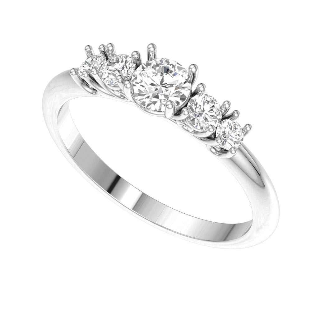 Florisse ring in 14K yellow gold, round brilliant lab-grown diamond — Apekani Diamonds
