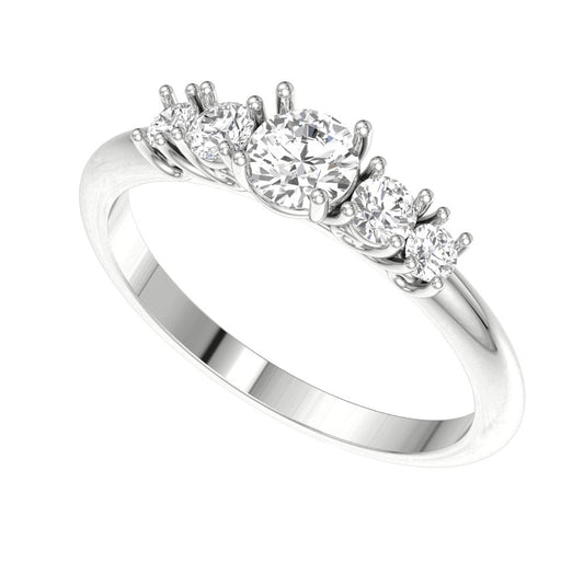 Florisse ring in 14K yellow gold, round brilliant lab-grown diamond — Apekani Diamonds