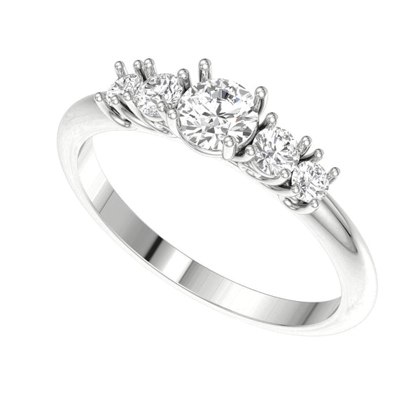 Florisse ring in 14K yellow gold, round brilliant lab-grown diamond — Apekani Diamonds