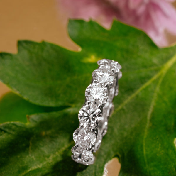 Florisse ring in 14K yellow gold, round brilliant lab-grown diamond (view 2) — Apekani Diamonds