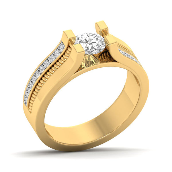 Galienne ring in 18K white gold, round brilliant lab-grown diamond — Apekani Diamonds