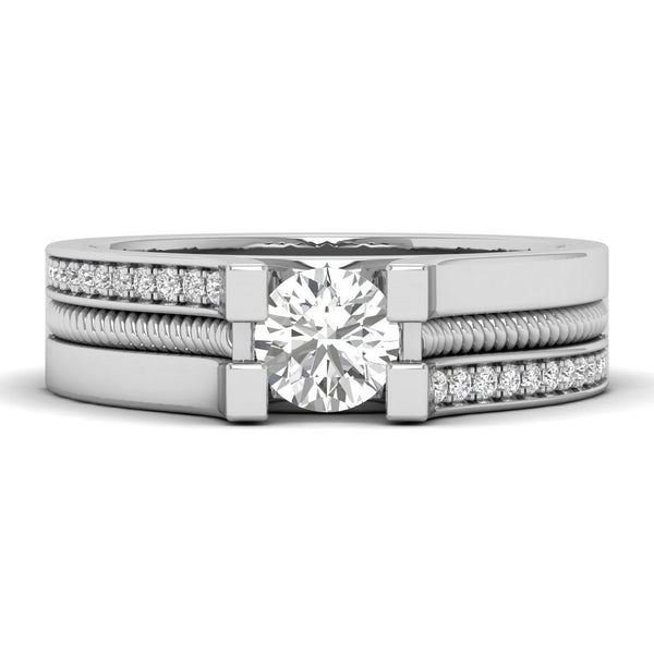 Galienne Lab Grown Diamond Ring in 18K White Gold – view 2 | Apekani Diamonds