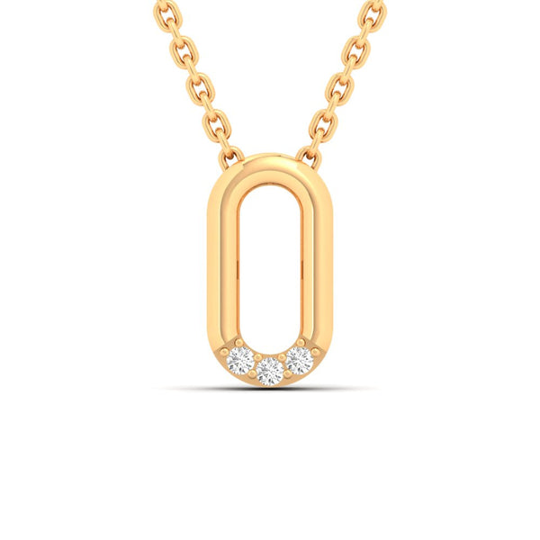 Gavisse pendant in 14K yellow gold, round brilliant lab-grown diamond — Apekani Diamonds