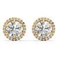 Gavora earrings in 14K yellow gold, round brilliant lab-grown diamond — Apekani Diamonds