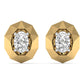 Glisora earrings in 14K yellow gold, oval lab-grown diamond — Apekani Diamonds