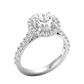 Celirra ring in 18K white gold, round brilliant lab-grown diamond — Apekani Diamonds