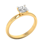 Elvena ring in 14K yellow gold, round brilliant lab-grown diamond — Apekani Diamonds