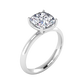 Elyra ring in 14K yellow gold, cushion-cut lab-grown diamond — Apekani Diamonds