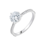 Aralis ring in 18K white gold, round brilliant lab-grown diamond — Apekani Diamonds