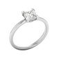 Dorezza ring in 14K white gold, princess-cut lab-grown diamond — Apekani Diamonds