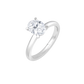 Aloria ring in 14K white gold, oval lab-grown diamond — Apekani Diamonds