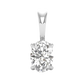 Aelvyn pendant in 18K white gold, oval lab-grown diamond — Apekani Diamonds