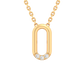 Gavisse pendant in 14K yellow gold, round brilliant lab-grown diamond — Apekani Diamonds
