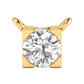 Dorellia chain pendant in 18K rose gold, round brilliant lab-grown diamond — Apekani Diamonds